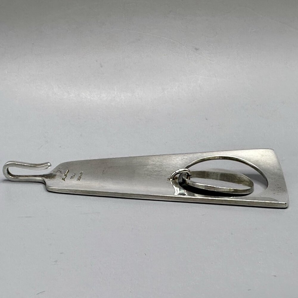 Hans Hansen Denmark #367 Kinetic Pendant 925S Sterling Silver Modernist Signed - Picture 7 of 15